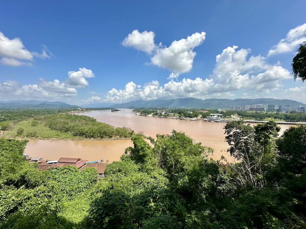 Vue du Triangle d'or Thailande Laos Myanmar